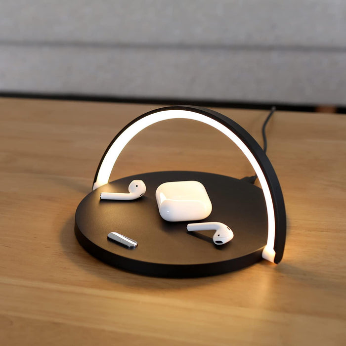 Belro wireless charging lamp with sleek design, combining stylish lighting and wireless phone charging in one modern electronics device.