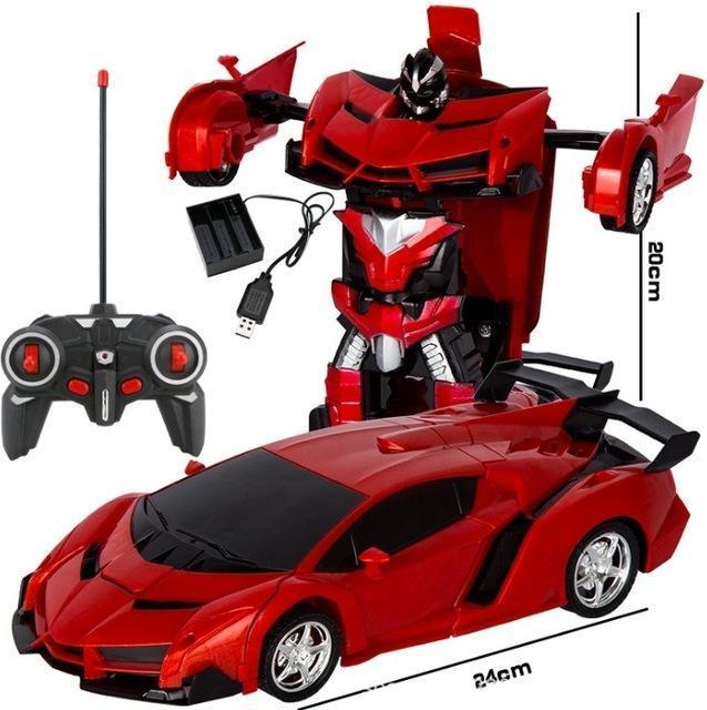 Belro 2-in-1 Transformer remote control car for kids, featuring convertible design and vibrant colors in play-ready condition.