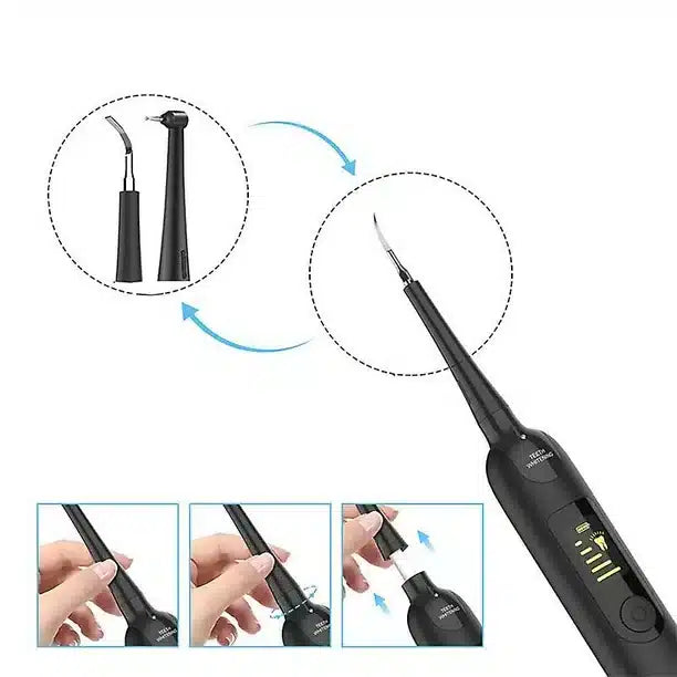 Belro electric dental care and descaling kit with LED lights, compact electronic device for oral hygiene and cleaning.