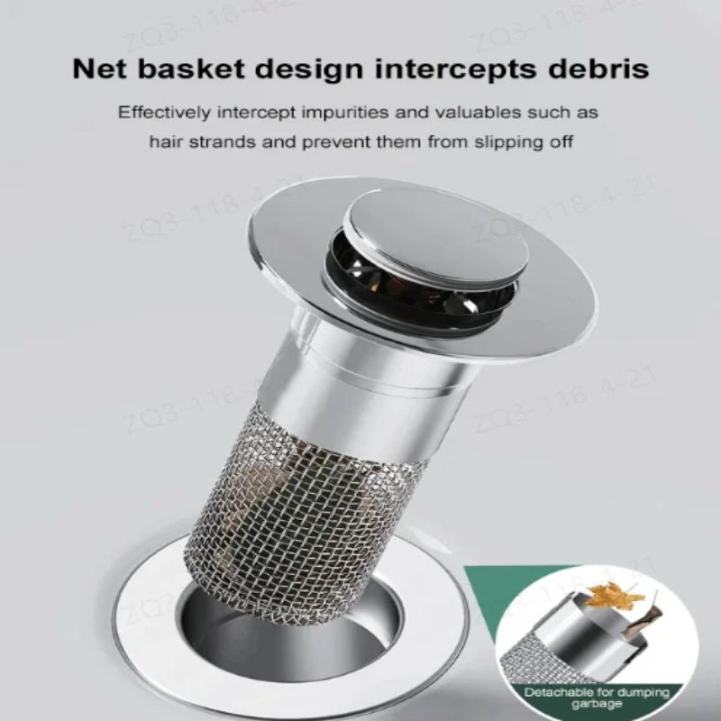Belro stainless steel floor drain filter for kitchen, designed to catch debris and prevent clogs in home and garden drainage systems.