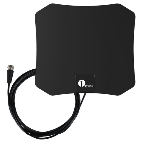 Belro indoor HDTV satellite antenna with sleek design, showcasing its compact size and clear signal reception capabilities.