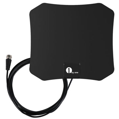 Belro indoor HDTV satellite antenna with sleek design, showcasing its compact size and clear signal reception capabilities.