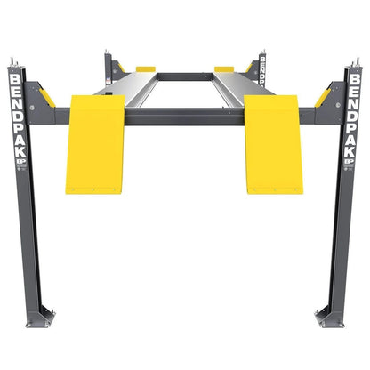 BENDPAK HD-14T 14,000-lb. capacity car lift with an 82-inch rise, featuring tall, sturdy steel construction and dual post design.
