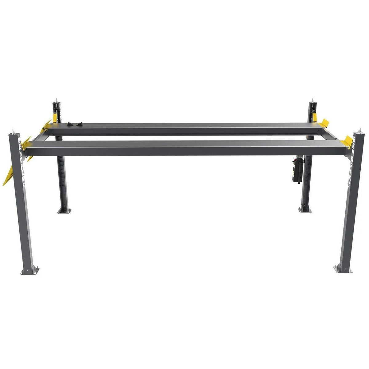BENDPAK HD-14T 14,000-lb capacity tall car lift with 82-inch rise, featuring sturdy steel construction and multiple lifting arms.