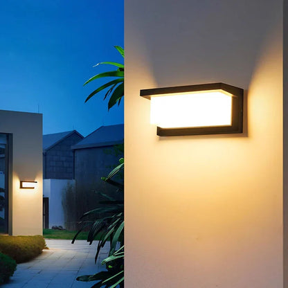 Outdoor LED wall light with motion sensor by Mivoza, 20W weatherproof garden wall light for outdoor lighting.