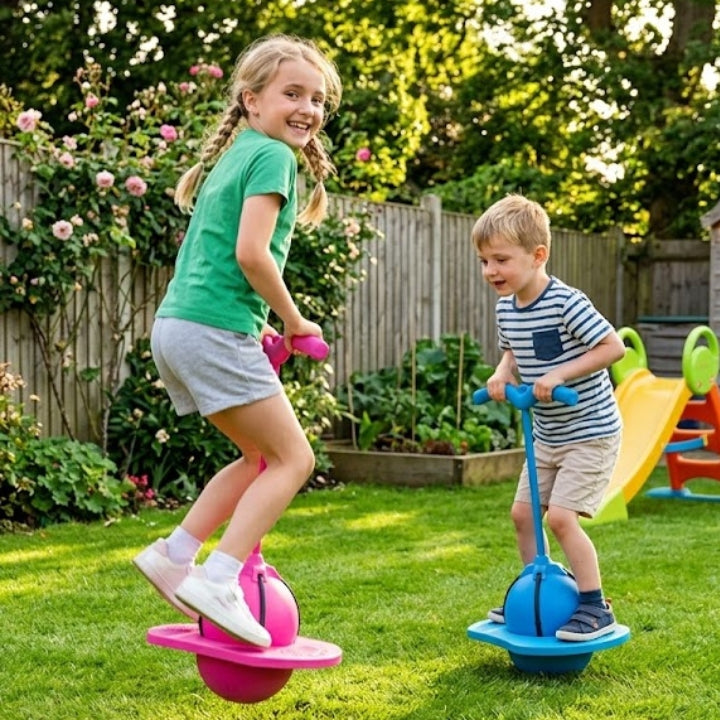 Mivoza Balance Bouncer Ball for kids and adults, used for coordination training and fun fitness exercises.