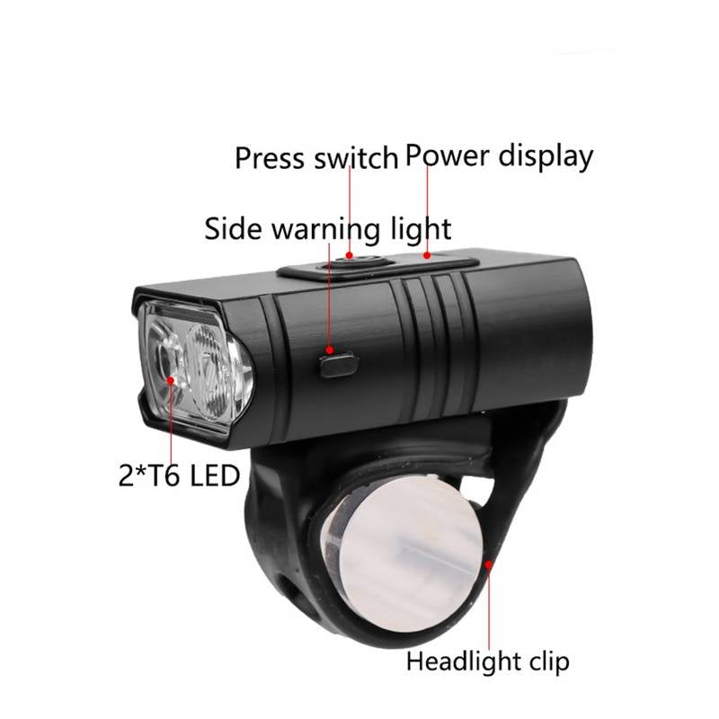 Belro bike headlights and taillights set with bright LED lights for improved visibility during night riding.