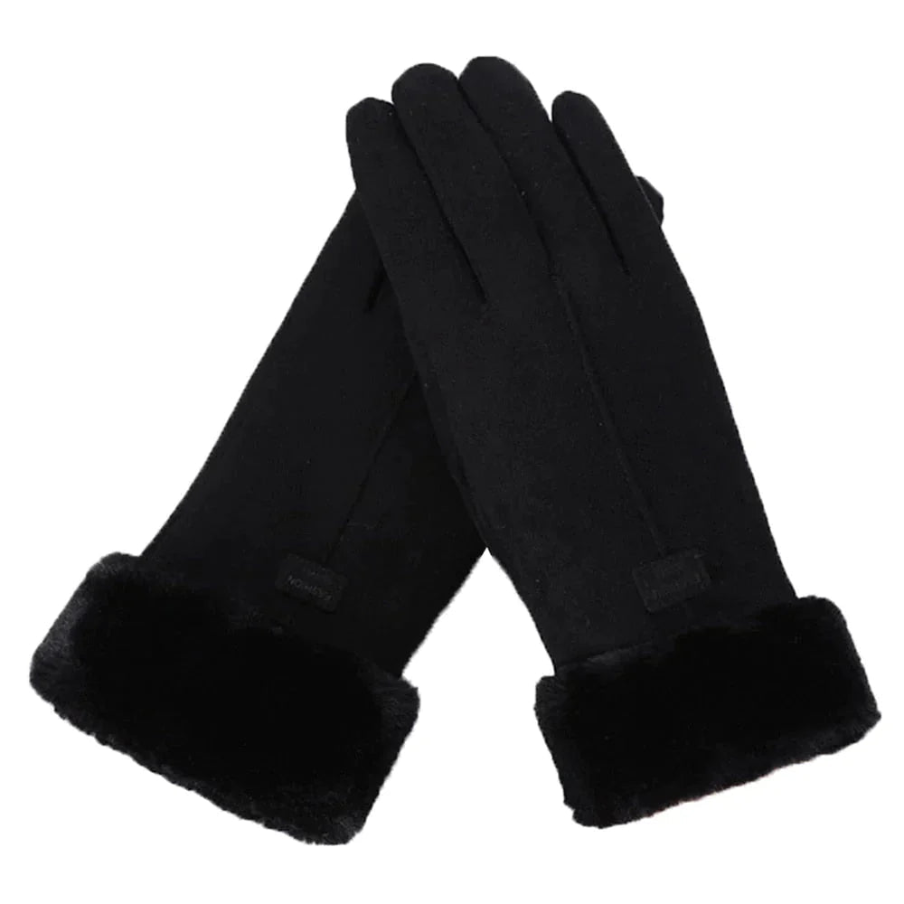 BowLift waterproof winter gloves with touchscreen compatibility, fleece lining, and three adjustable heating levels for cold weather.