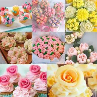 Mivoza flower piping nozzle set with 12 tips for cake decoration, reusable baking tools for floral and decorative cake designs.