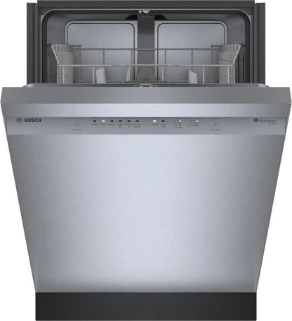Bosch 300 Series 24-inch stainless steel dishwasher with recessed handle and quiet operation, 48 decibels, by Casavibeo