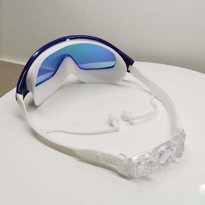 Belro wide-angle swimming goggles with anti-fog lenses, designed for outdoor swimming and clear vision.