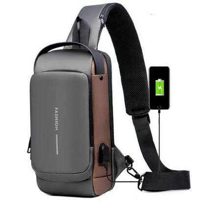 Belro Ultimate Anti-Theft Backpack for laptops with secure compartments, black fabric, and sleek design for electronics storage.