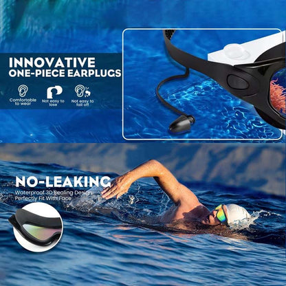Belro wide-angle swimming goggles with anti-fog lenses, designed for clear underwater vision during outdoor swimming activities.