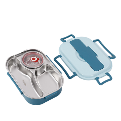 Stainless steel thermal lunch box by Belro with a sleek design, perfect for keeping meals fresh and insulated.