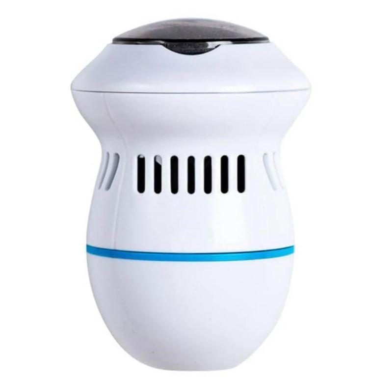 Belro anti-callus sander for skin care, showing a close-up of the handheld device used to smooth rough skin on feet.