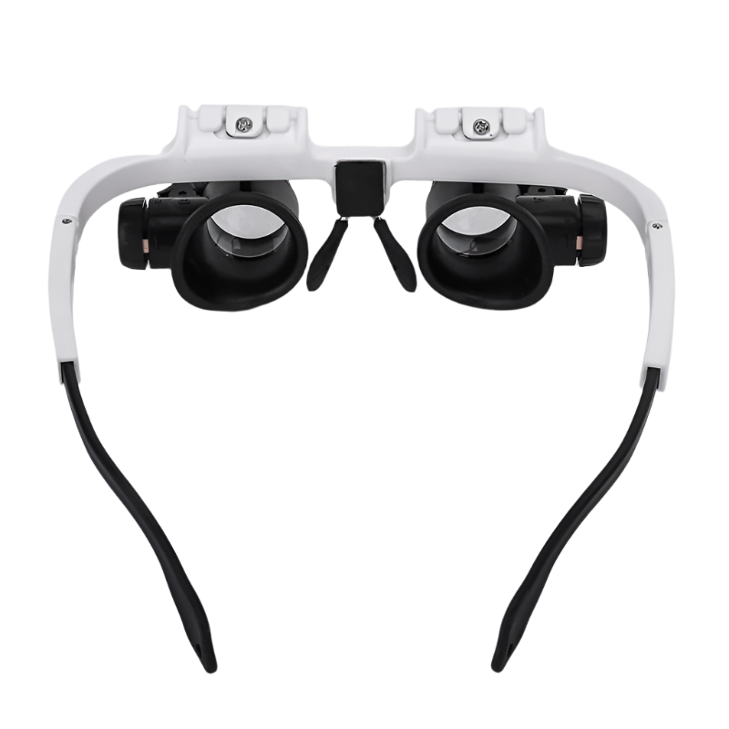 Belro HD magnifying glasses with LED lights showing clear lenses and adjustable frames for detailed close-up viewing.
