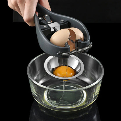 Belro stainless steel egg cutter with opening mechanism, kitchen tool for slicing eggs easily in home and dining settings.