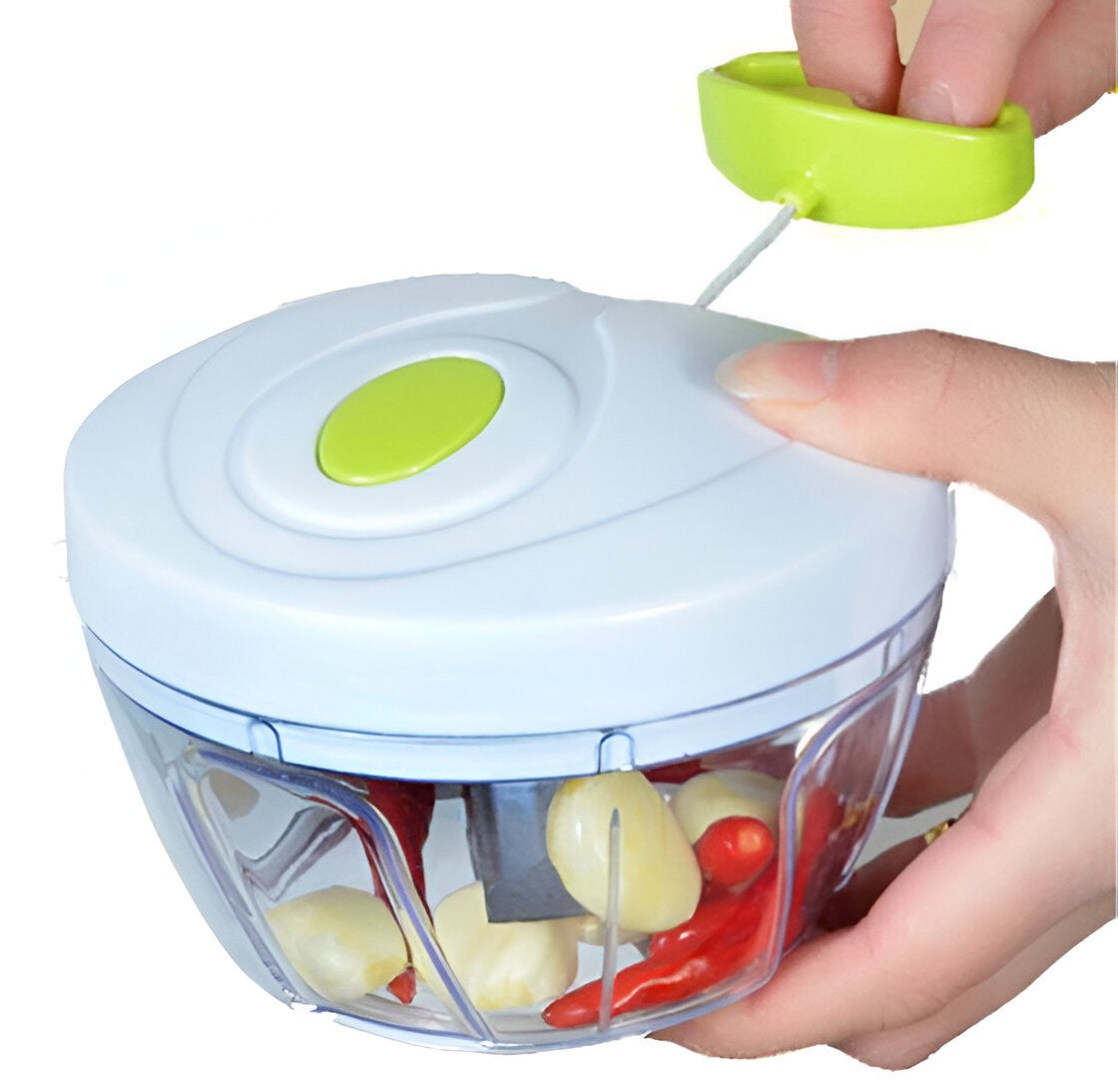 Belro manual mini chopper with stainless steel blades and compact design for efficient kitchen food prep.