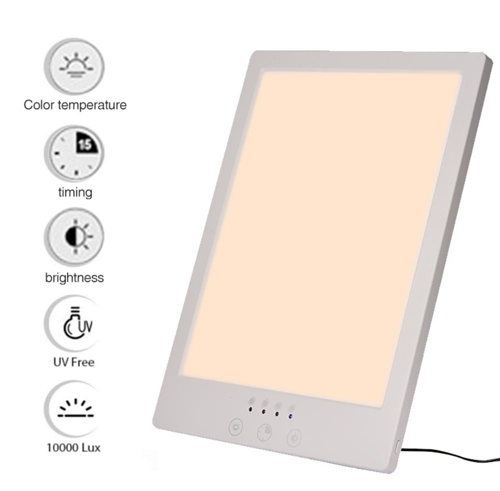 Belro Light Therapy Sunlight Lamp for health and beauty, showing a sleek white device with bright LED light for mood and energy improvement.