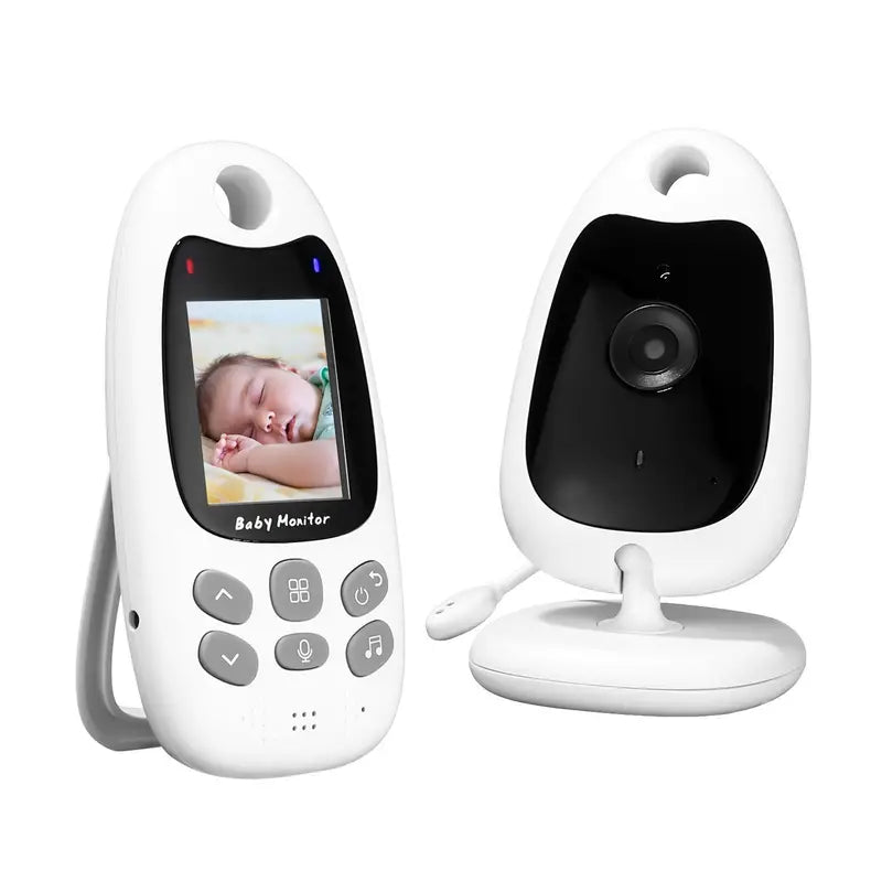 Belro wireless baby monitor with night vision and two-way audio, showing the device with display screen and control buttons.