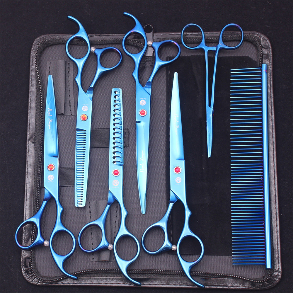 Belro professional dog grooming scissors with sharp blades and ergonomic handles, designed for precise pet grooming.