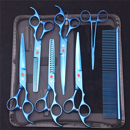 Belro professional dog grooming scissors with sharp blades and ergonomic handles, designed for precise pet grooming.