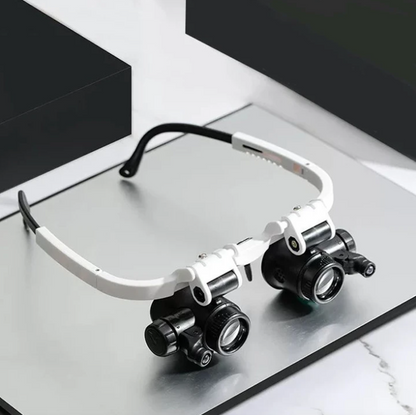 Belro HD magnifying glasses with LED lights providing clear vision and comfort for detailed viewing.