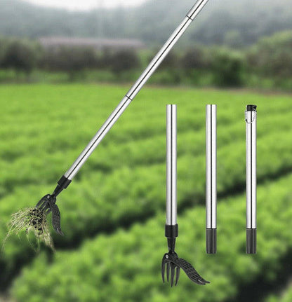 Belro Mechanical Weeder for garden use, showing a hand-held tool with a sturdy metal head and ergonomic handle for weed removal.