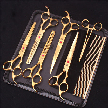 Belro professional dog grooming scissors with sharp blades and ergonomic handles for precise pet grooming.