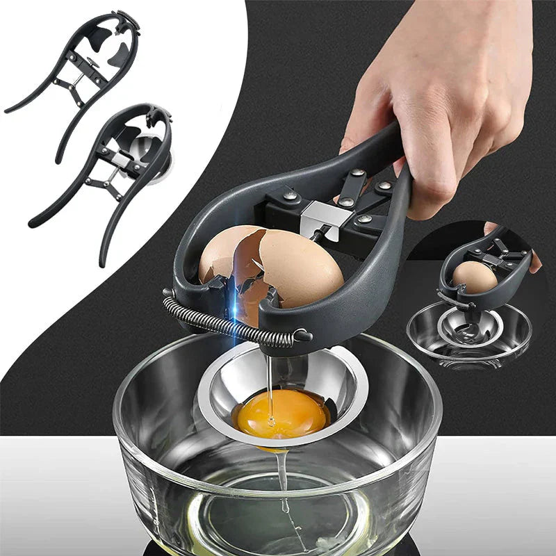Belro stainless steel egg cutter with opening mechanism, ideal for kitchen and dining use, showing the cutter's design and construction