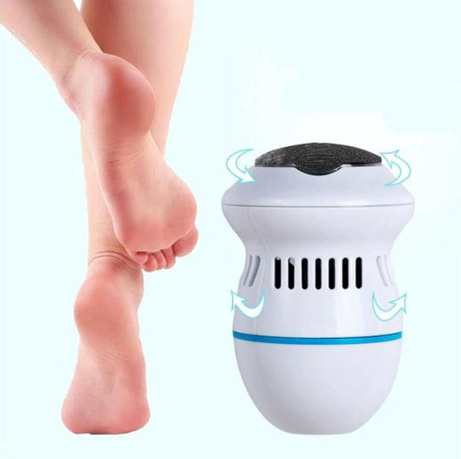 Belro anti-callus sander for skin care, handheld device with abrasive surface for smoothing rough, dry skin on feet and heels.