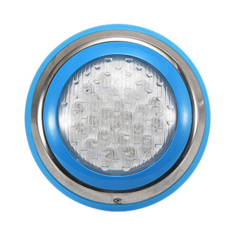 Belro 15W LED stainless steel wall-mounted pool light showing underwater illumination in a garden pond or pool setting