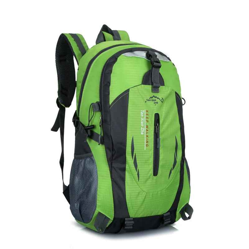 Belro waterproof travel backpack with multiple compartments, durable fabric, and adjustable straps, designed for secure travel.