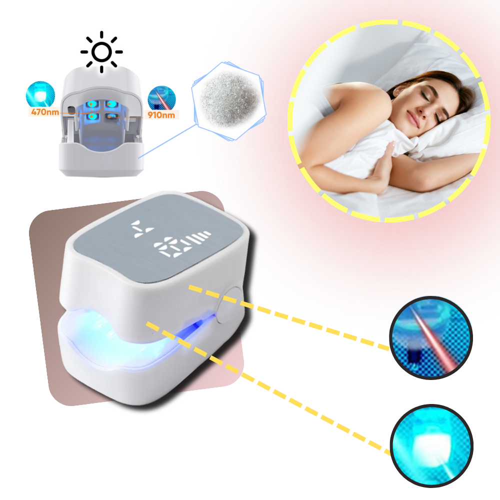 Belro painless laser treatment device for nail fungus, showing the sleek handheld design on a white background.