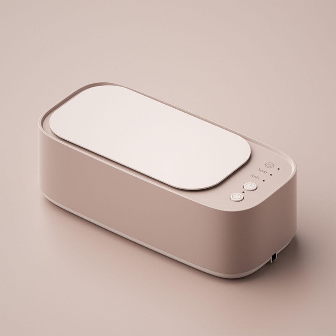 Belro ultrasonic cleaning unit accessory for jewelry, compact device with stainless steel tank and control panel for deep cleaning.
