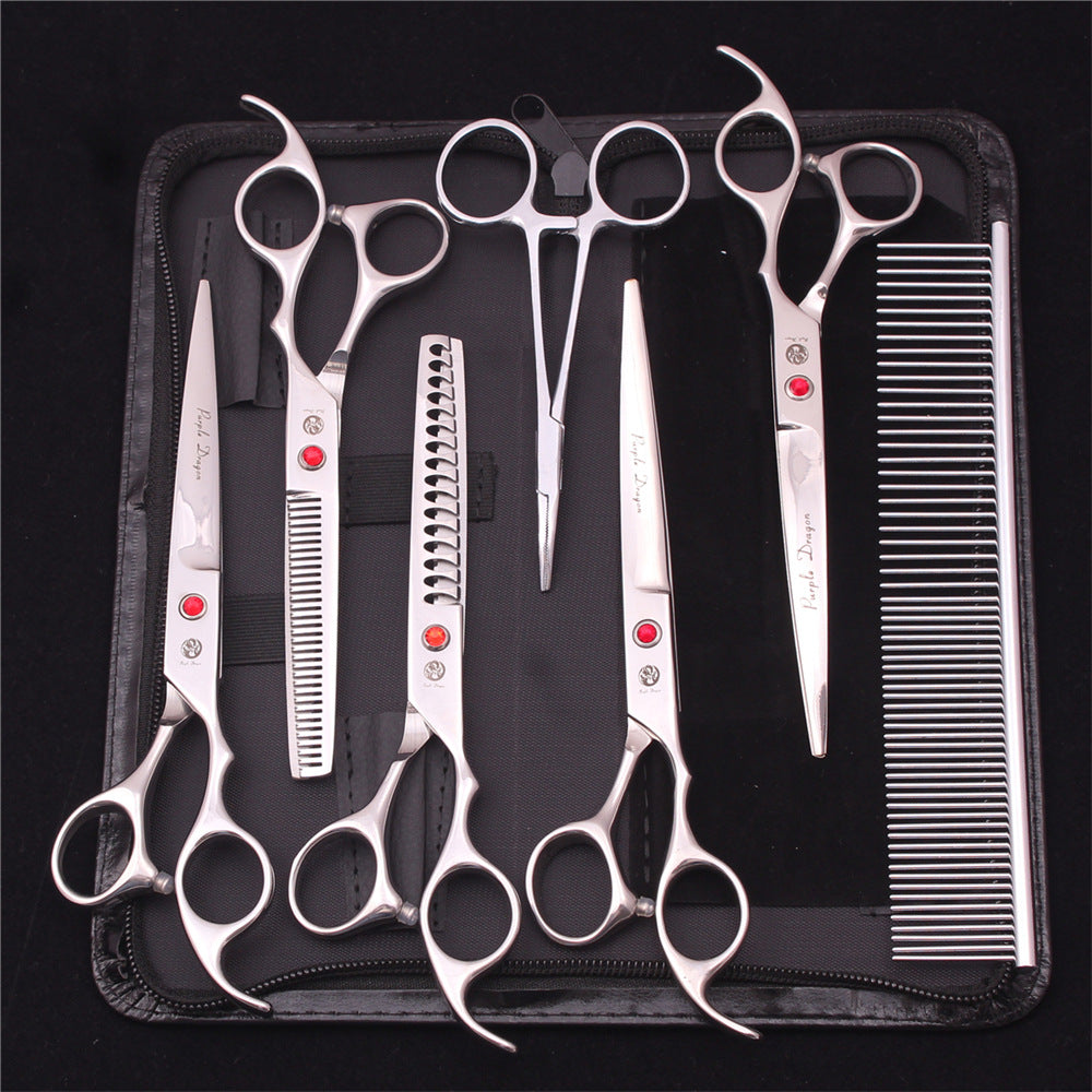 Belro professional dog grooming scissors with sharp blades and ergonomic handles for precise pet grooming.