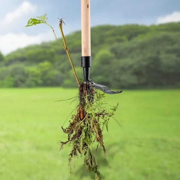 Belro mechanical weeder for home and garden, featuring durable metal tines for effective weed removal in outdoor gardens.