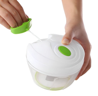Belro manual mini chopper for kitchen use, compact handheld food processor with stainless steel blades.