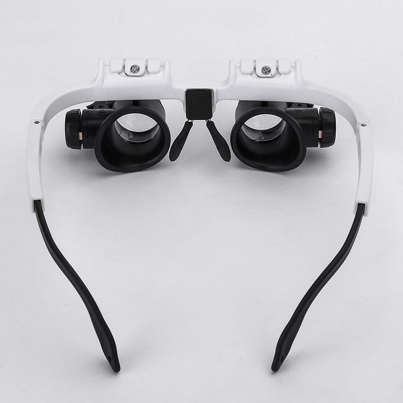 Belro HD magnifying glasses with LED lighting, clear vision, and comfortable fit for detailed viewing and precision work.