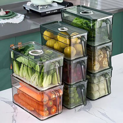 Belro Perfect Refrigerator Box for food storage, clear plastic container with lid, ideal for organizing kitchen fridge.