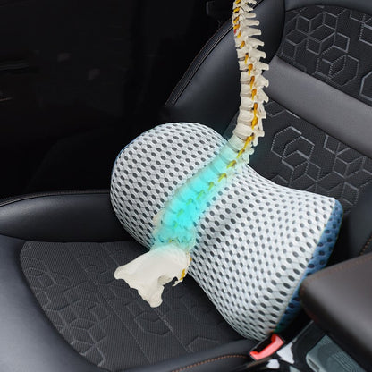 Belro orthopedic lumbar support cushion with ergonomic design for back pain relief, suitable for office or home use.