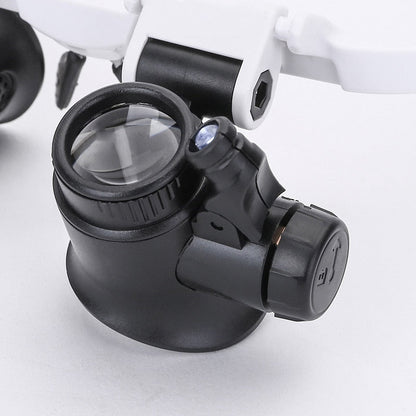 Belro HD magnifying glasses with LED lighting, clear vision, ergonomic design, suitable for detailed tasks and close-up viewing.