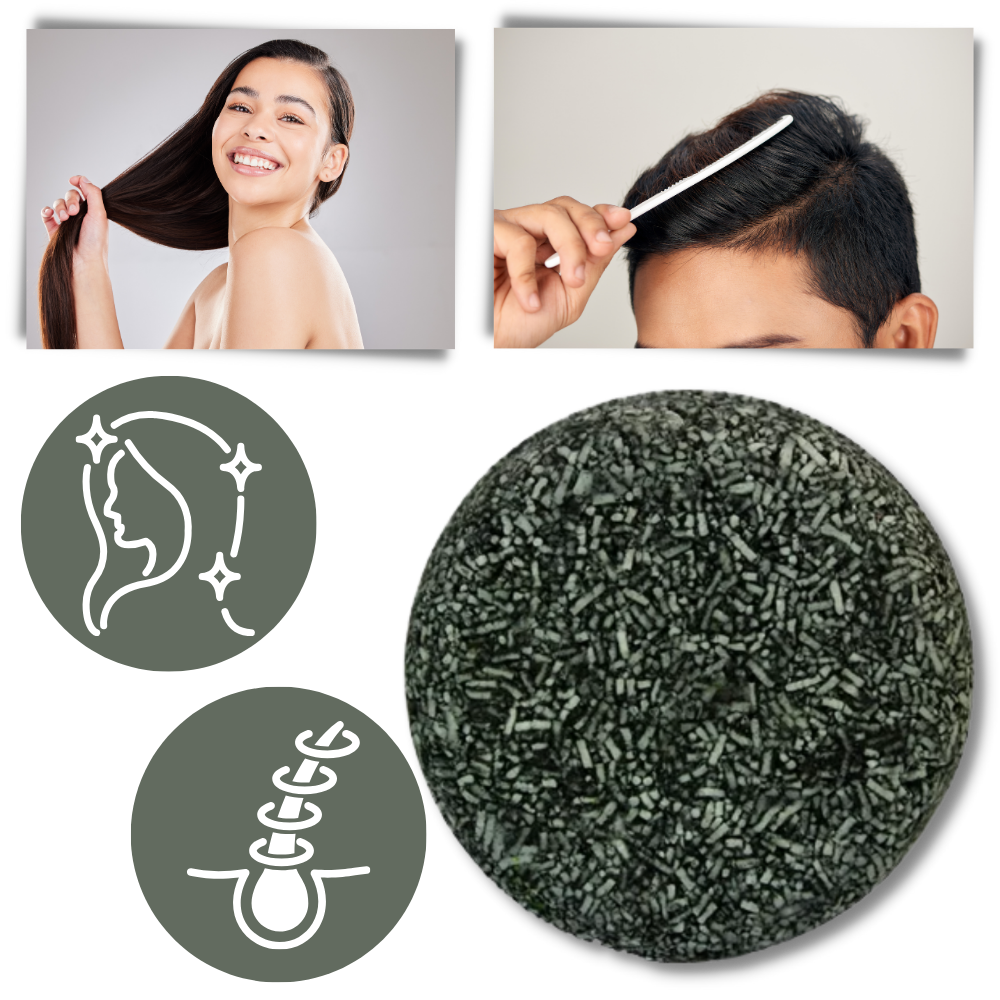 Belro natural solid shampoo for gray hair, featuring a sleek bar with a smooth, natural appearance for hair color and care.