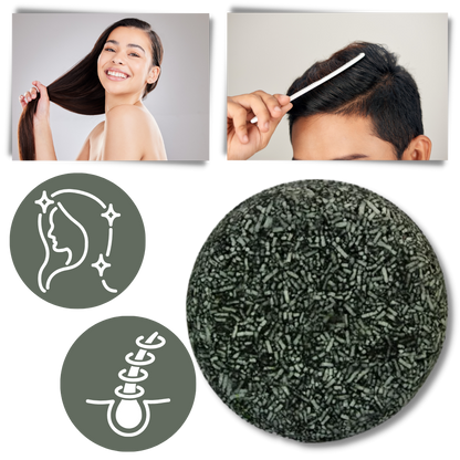 Belro natural solid shampoo for gray hair, featuring a sleek bar with a smooth, natural appearance for hair color and care.