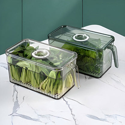 Belro Perfect Refrigerator Box for food storage, clear plastic container with lid, ideal for organizing kitchen refrigerator.