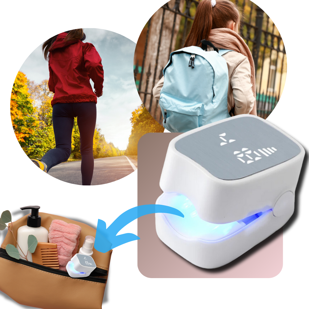 Belro painless laser treatment device for nail fungus, showing the sleek handheld tool used in health and beauty procedures.