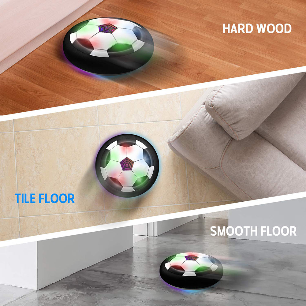 Two Belro hover ball soccer toys with LED lights, designed for outdoor fun and sports activities for kids and teens.