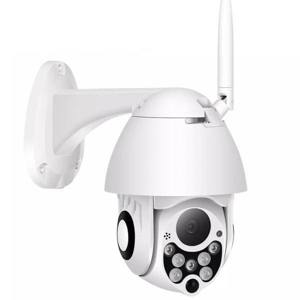 Wireless WiFi surveillance camera by Belro capturing a modern security camera mounted indoors.