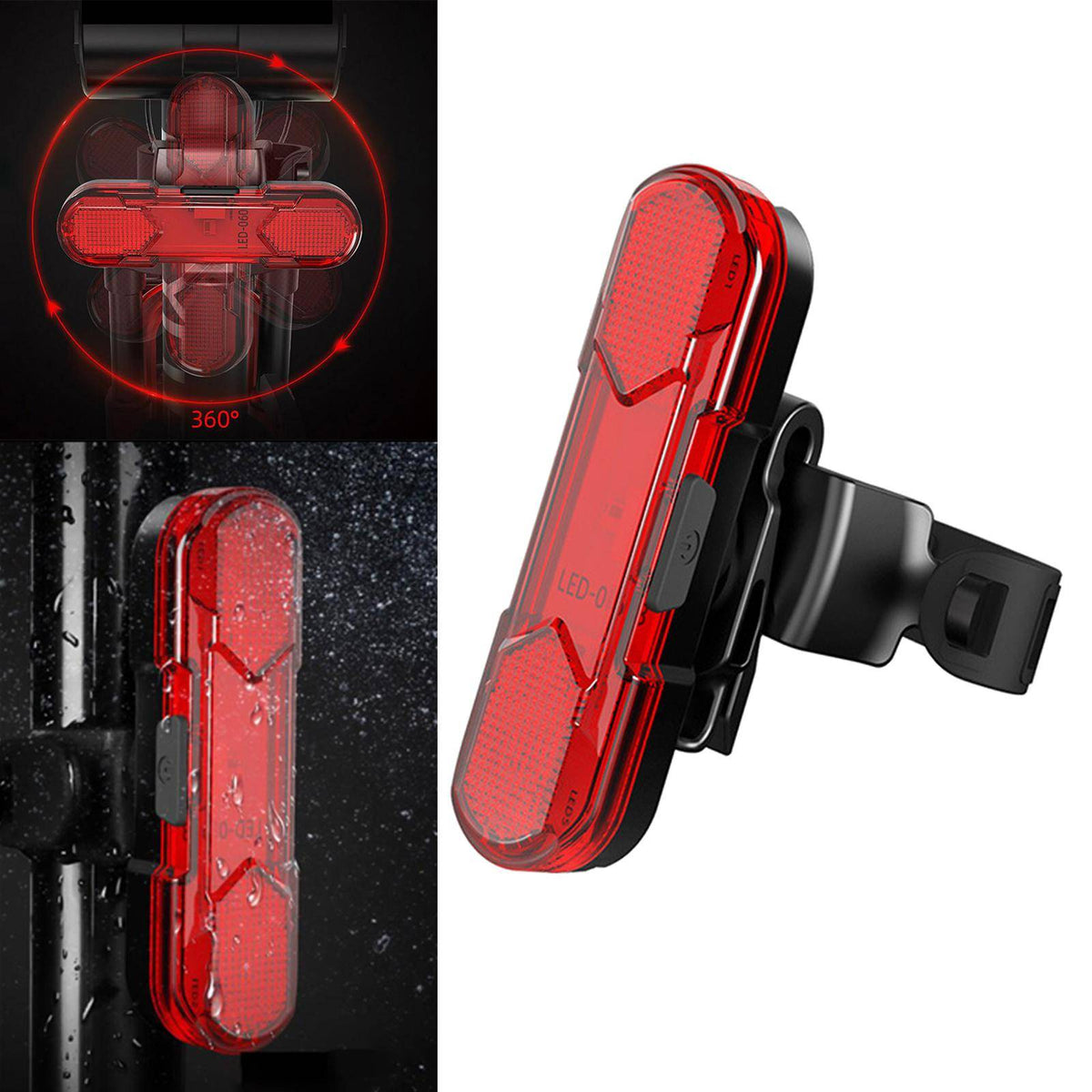 Belro rechargeable USB bike headlights and taillights with LED illumination, waterproof design for safe cycling at night.