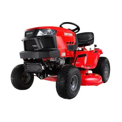 Casavibeo Craftsman T110 riding lawn mower with 42-inch deck, 17.5 HP Briggs & Stratton engine, and 7-speed manual transmission.